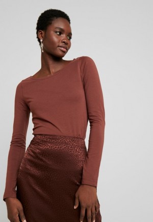 Anna Field Long Sleeved Top T-shirt Dam Bruna | ESD-915428
