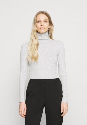 Anna Field Long Sleeved Top T-shirt Dam Ljusgrå | QCW-729381