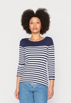Anna Field Long Sleeved Top T-shirt Dam Mörkblå | HVD-758134