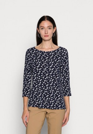 Anna Field Long Sleeved Top T-shirt Dam Mörkblå | HKV-396871