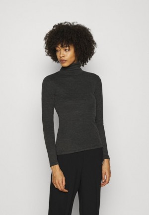 Anna Field Long Sleeved Top T-shirt Dam Mörkgrå | EDY-934780