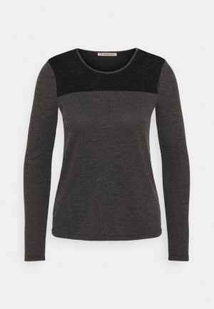 Anna Field Long Sleeved Top T-shirt Dam Mörkgrå | WON-765138