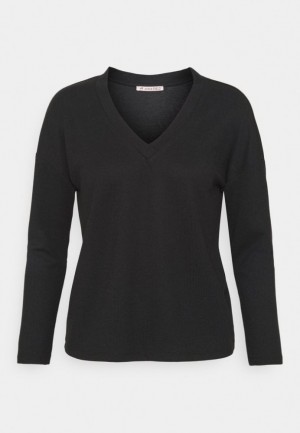 Anna Field Long Sleeved Top T-shirt Dam Svarta | MUO-738015