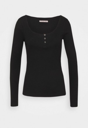 Anna Field Long Sleeved Top T-shirt Dam Svarta | RTY-289634