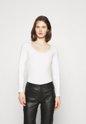 Anna Field Long Sleeved Top T-shirt Dam Vita | LKS-521430