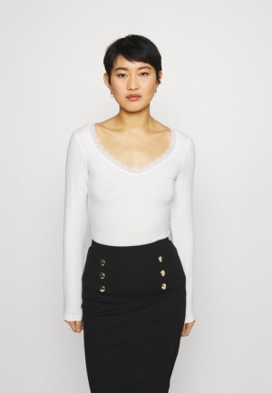 Anna Field Long Sleeved Top T-shirt Dam Vita | IKL-086714