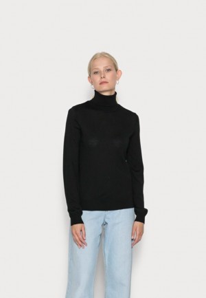 Anna Field Merino Ull Turtleneck Jumper Pullover Dam Svarta | DQV-827019