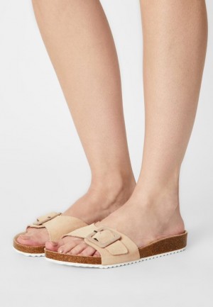 Anna Field Mules Tofflor Dam Beige | RWB-438217