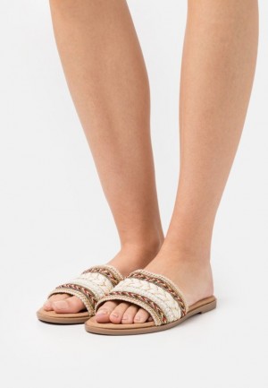 Anna Field Mules Tofflor Dam Beige | WNZ-746951