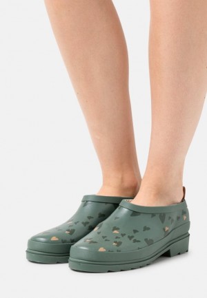 Anna Field Mules Tofflor Dam Gröna | IJX-174390