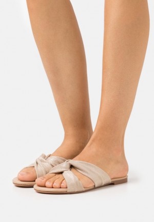 Anna Field Mules Tofflor Dam Guld | LRA-362597