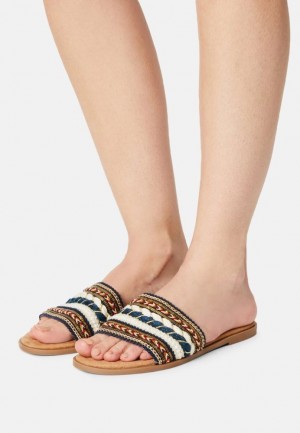 Anna Field Mules Tofflor Dam Mörkblå | JIR-594862