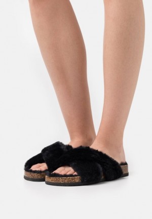 Anna Field Mules Tofflor Dam Svarta | QXI-428301