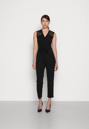 Anna Field Occasion V Neck Belted Ärmlös Jumpsuit Jumpsuit Dam Svarta | CTN-951324