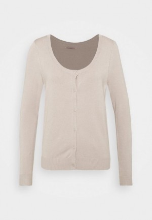 Anna Field Open Crew Cardigan Cardigan Kofta Dam Beige | POC-318574