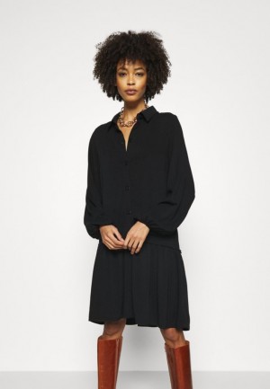 Anna Field Oversized Shirt Klänning Klänning Dam Svarta | KPN-056742