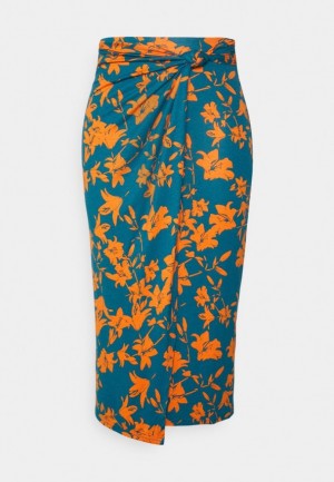 Anna Field Pencil Skirt Kjol Dam Blå | XKU-943826