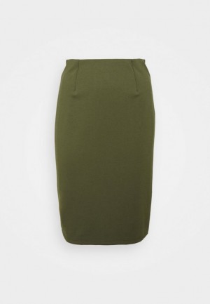Anna Field Pencil Skirt Kjol Dam Khaki | WZA-021963