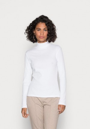 Anna Field Perkin Neck Longsleeve Long Sleeved Top T-shirt Dam Vita | DHA-687203