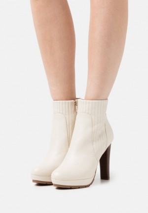 Anna Field Platform Ankle Boots Stövletter Dam Vita | FHJ-853972