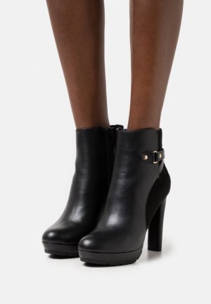 Anna Field Platform Ankle Boots Stövletter Dam Svarta | CMS-016389