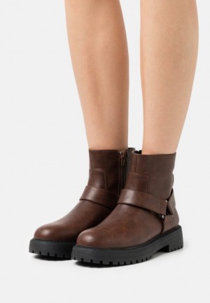 Anna Field Platform Ankle Boots Stövletter Dam Mörkbruna | VHE-671098