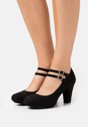 Anna Field Platform Heels Klackar Dam Svarta | AMN-136840