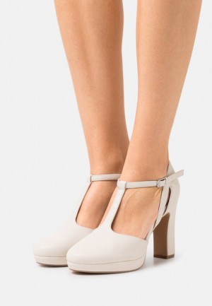 Anna Field Platform Heels Klackar Dam Vita | JZT-912380