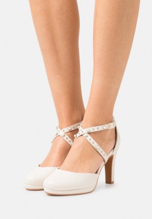 Anna Field Platform Heels Klackar Dam Vita | IPS-526401