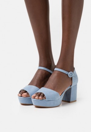 Anna Field Platform Sandals Sandaler Dam Ljusblå | OWH-462053