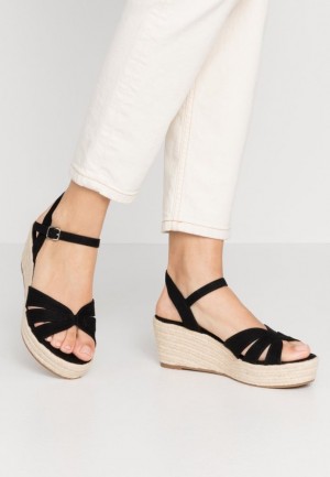 Anna Field Platform Sandals Sandaler Dam Svarta | IGA-236045