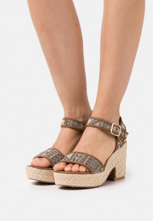 Anna Field Platform Sandals Sandaler Dam Beige | EUZ-376159