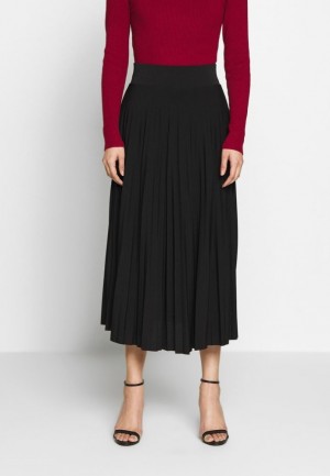 Anna Field Plisse A Line Midi Skirt A Line Skirt Kjol Dam Svarta | KZP-548769