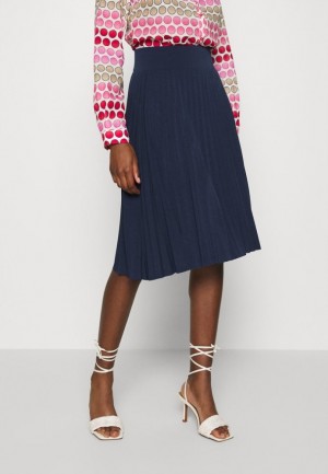 Anna Field Plisse A Line Mini Skirt A Line Skirt Kjol Dam Mörkblå | RBY-370184