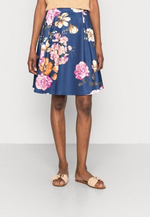 Anna Field Plisserad Skirt Kjol Dam Mörkblå | GJO-176083