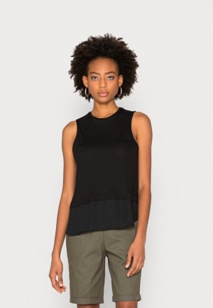 Anna Field Print T Shirt T-shirt Dam Svarta | DCY-438912