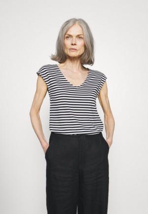 Anna Field Print T Shirt T-shirt Dam Svarta | BLM-193087