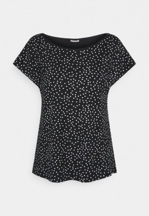 Anna Field Print T Shirt T-shirt Dam Svarta | AQD-684531