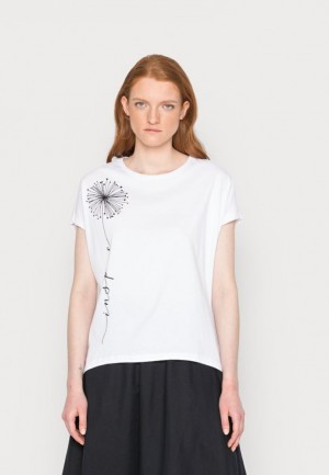 Anna Field Print T Shirt T-shirt Dam Vita | BJR-675109