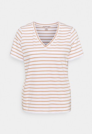 Anna Field Print T Shirt T-shirt Dam Vita | TZE-185436