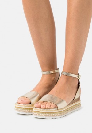 Anna Field Sandals Sandaler Dam Guld | IGC-629143