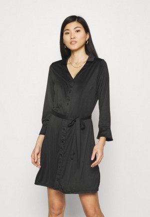 Anna Field Shirt Klänning Klänning Dam Svarta | ZXQ-132479
