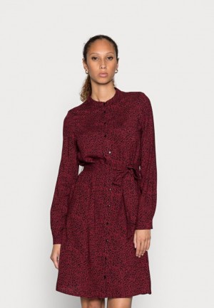 Anna Field Shirt Klänning Klänning Dam Vinröda | ZSL-371086