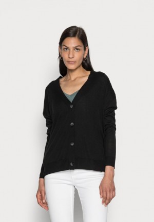 Anna Field Silk Blend Cardigan Cardigan Kofta Dam Svarta | FKT-039587