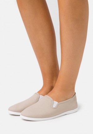 Anna Field Slip Ons Låga Skor Dam Ljusgrå | AGB-938014