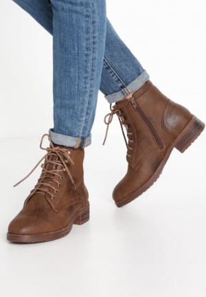 Anna Field Spets Up Ankle Boots Stövletter Dam Bruna | HCP-946027
