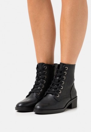 Anna Field Spets Up Ankle Boots Stövletter Dam Svarta | BHE-083291