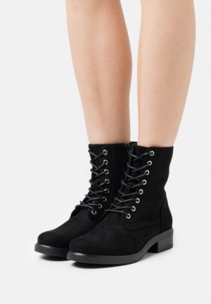 Anna Field Spets Up Ankle Boots Stövletter Dam Svarta | WOR-982150