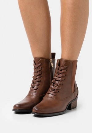 Anna Field Spets Up Ankle Boots Stövletter Dam Bruna | TUK-415790