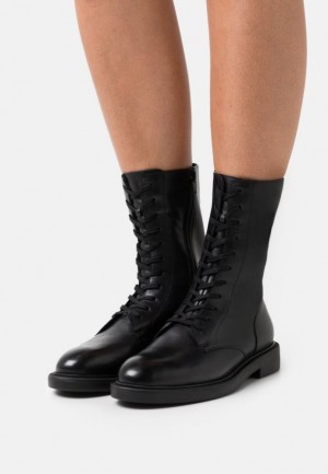 Anna Field Spets Up Ankle Boots Stövletter Dam Svarta | TCN-286935